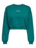 Μπλούζα φούτερ crop top "avenue" πράσινη