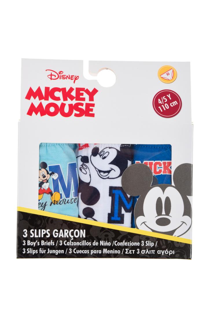 Σετ σλιπάκια αγόρι 3τμχ. "Mickey Mouse" μπλε