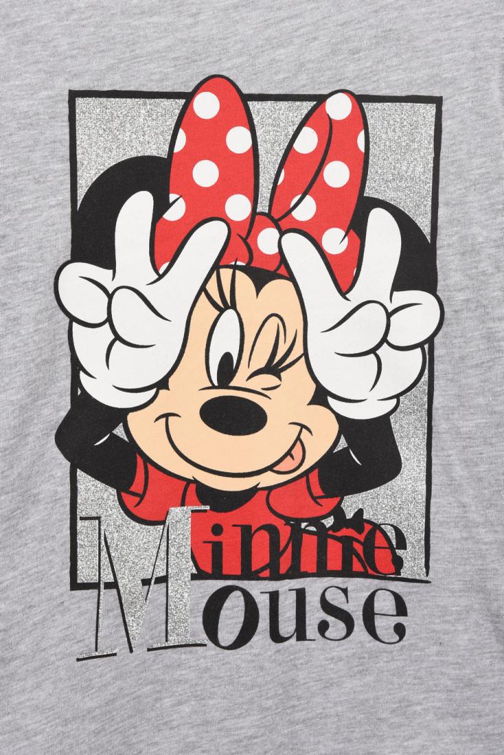 Μπλούζα "Minnie Mouse" γκρι μελανζέ