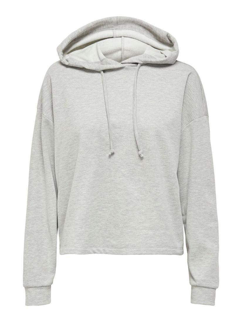 Μπλούζα φούτερ "Hoodie" γκρι μελανζέ