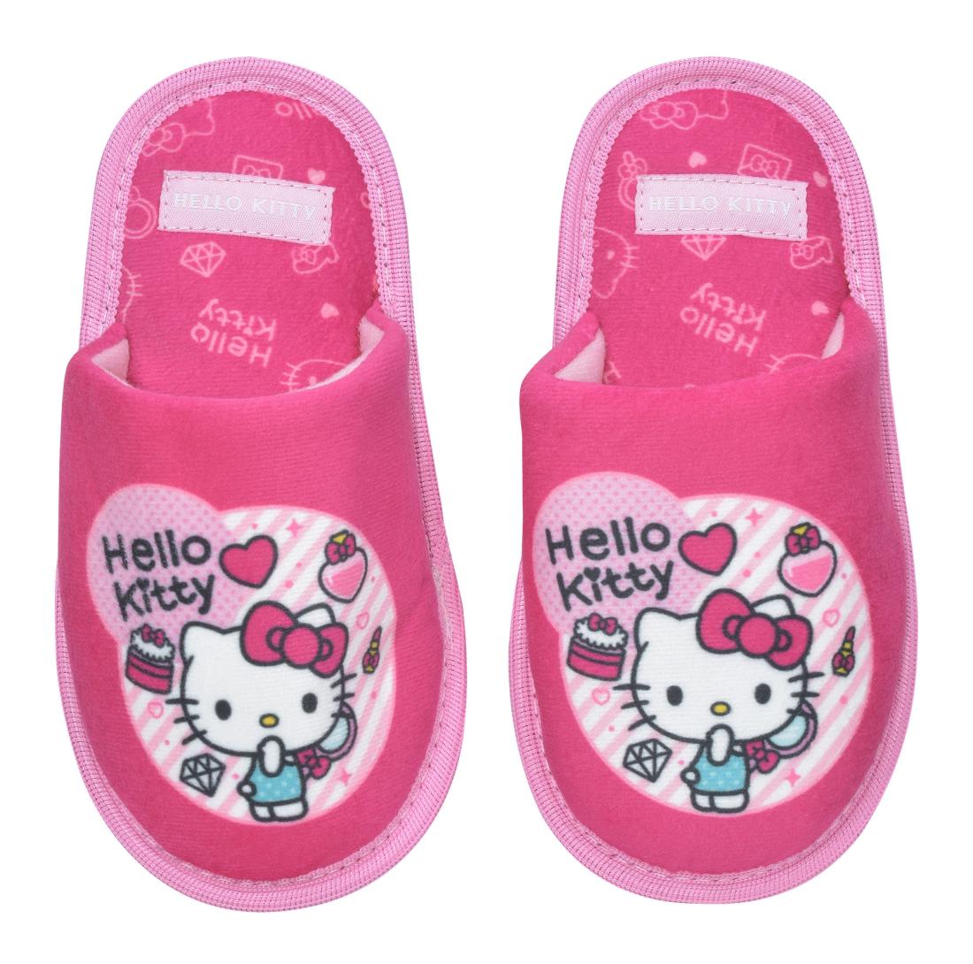 Παντόφλες "Hello kitty" φούξια