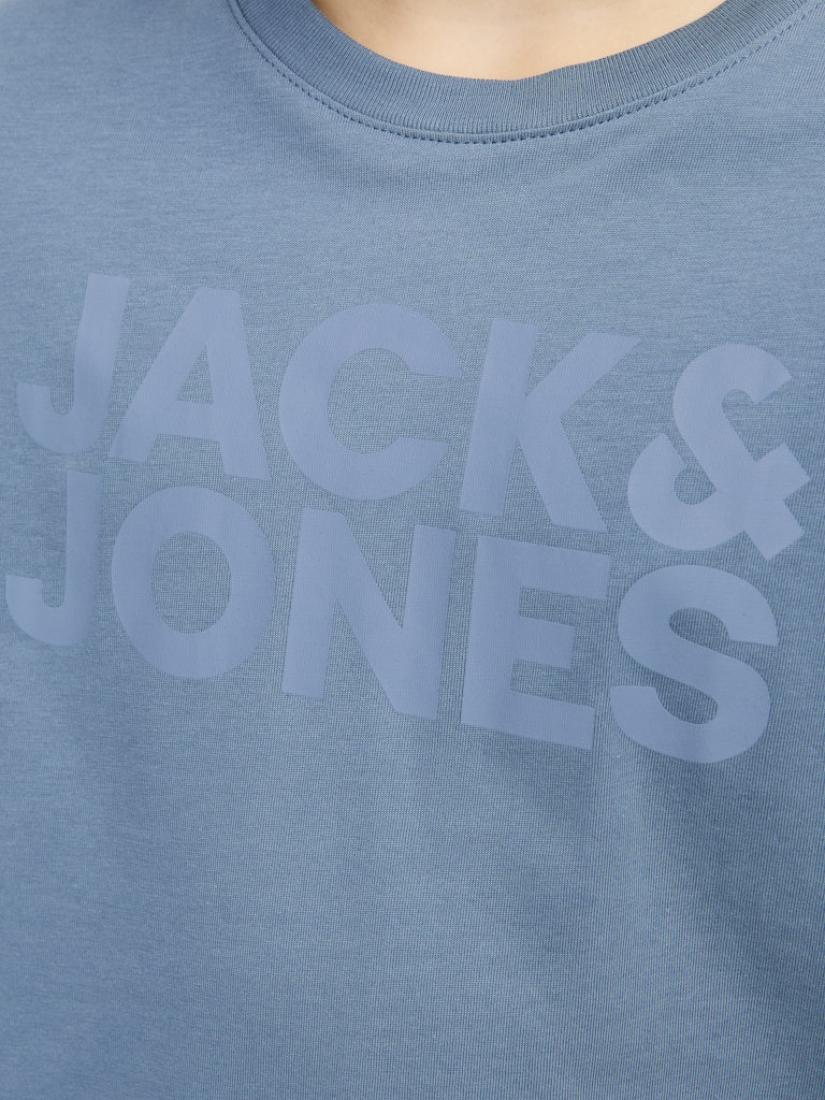 Μπλούζα μακρυμάνικη αγόρι "Jack & Jones" ραφ- Οργανικό βαμβάκι