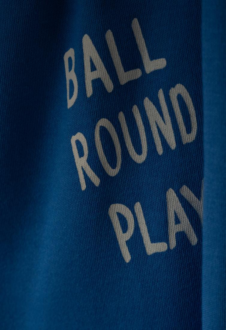 Πυτζάμα αγόρι με μάσκα ύπνου "Ball round play" γκρι μελανζέ