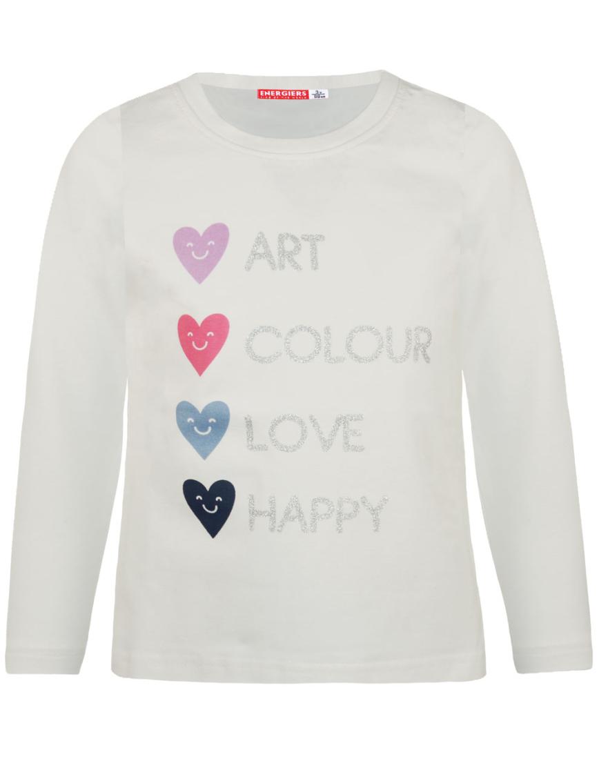 Μπλούζα "Art Colour Love Happy" εκρού