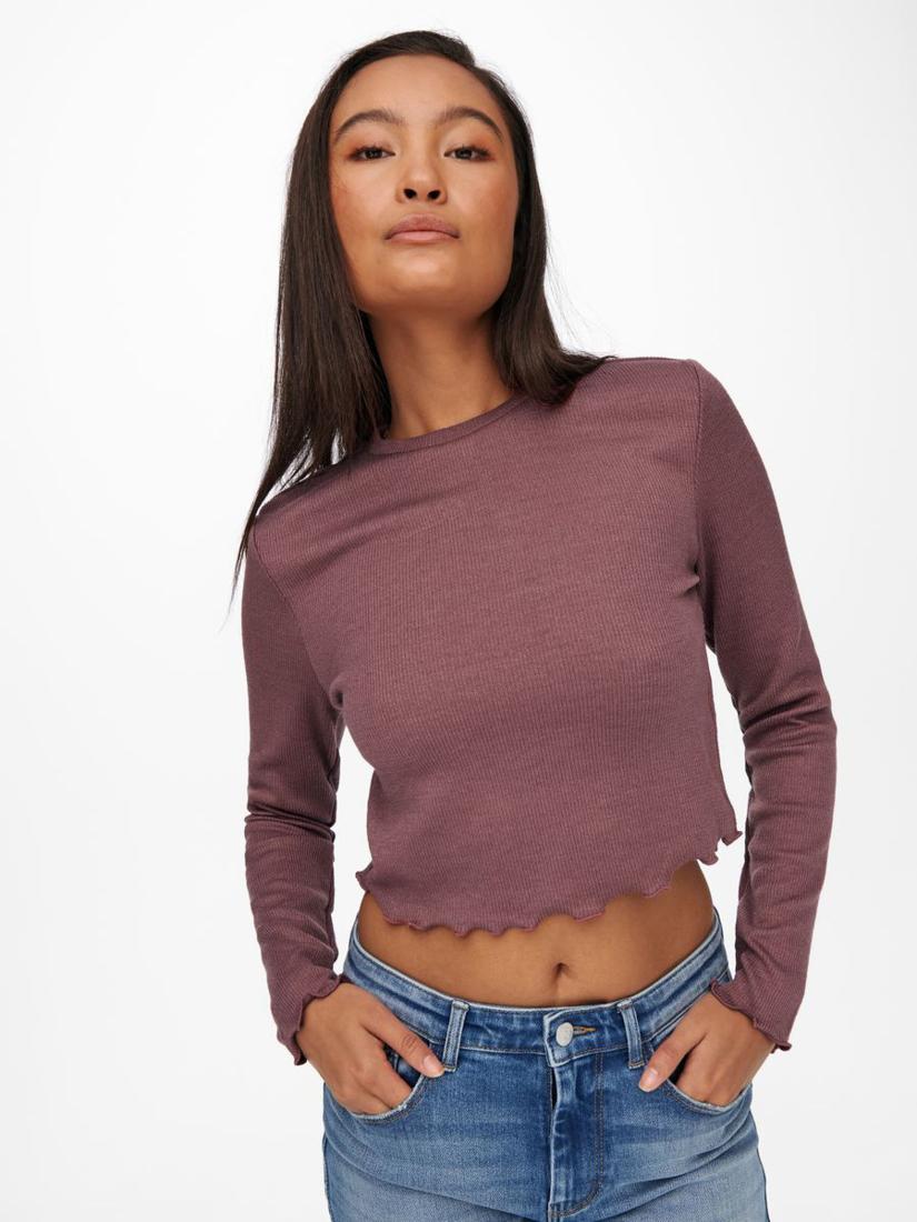 Μπλούζα "Cropped top" σάπιο μήλο