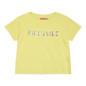 Μπλούζα crop top κορίτσι "Girls vibe" κίτρινη