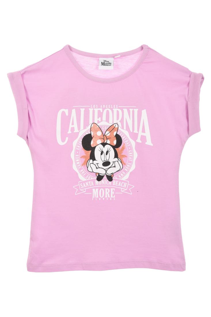 Μπλούζα κοντομάνικη κορίτσι "California minnie" ροζ