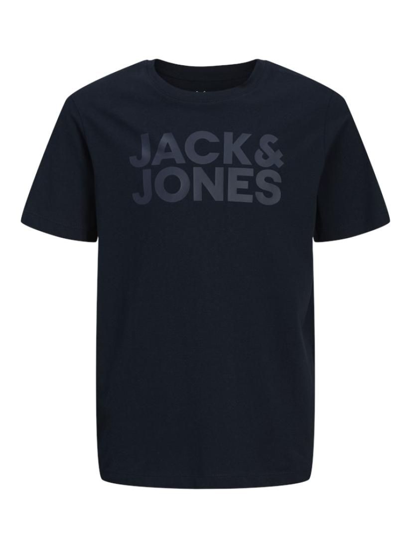 Μπλούζα κοντομάνικη αγόρι "Jack & Jones" μπλε- Οργανικό βαμβάκι