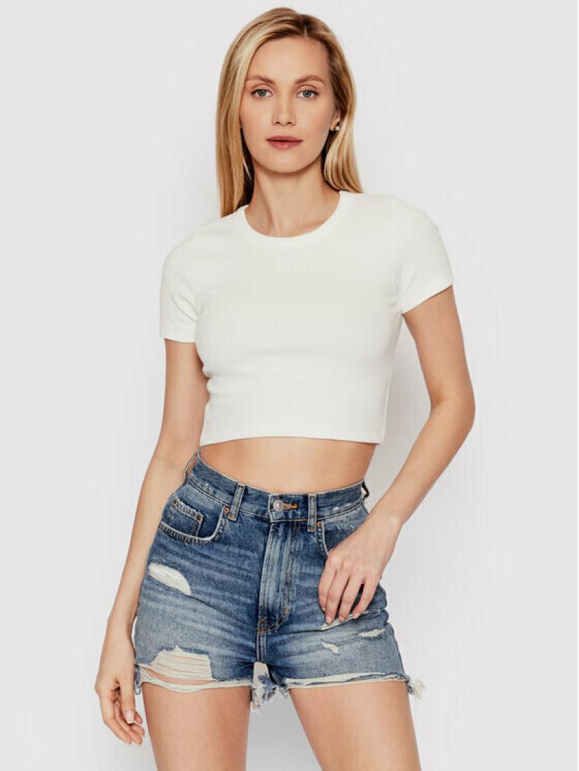 Μπλούζα crop top "Florie" λευκή