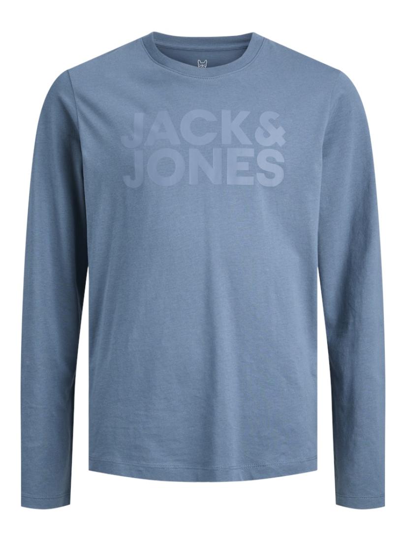 Μπλούζα μακρυμάνικη αγόρι "Jack & Jones" ραφ- Οργανικό βαμβάκι