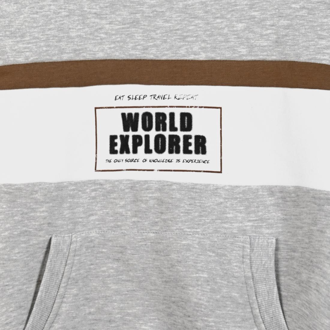 Σετ φόρμας αγόρι "World explorer" καφέ