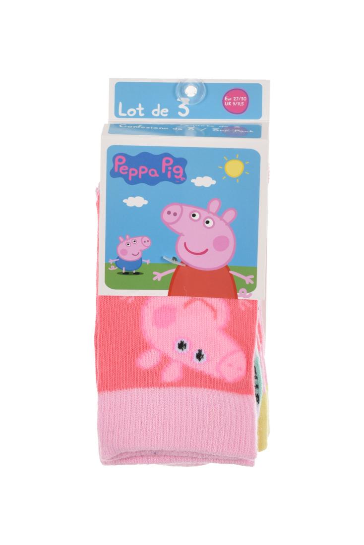 Σετ 3 ζευγάρια κάλτσες "Peppa pig" κοραλί