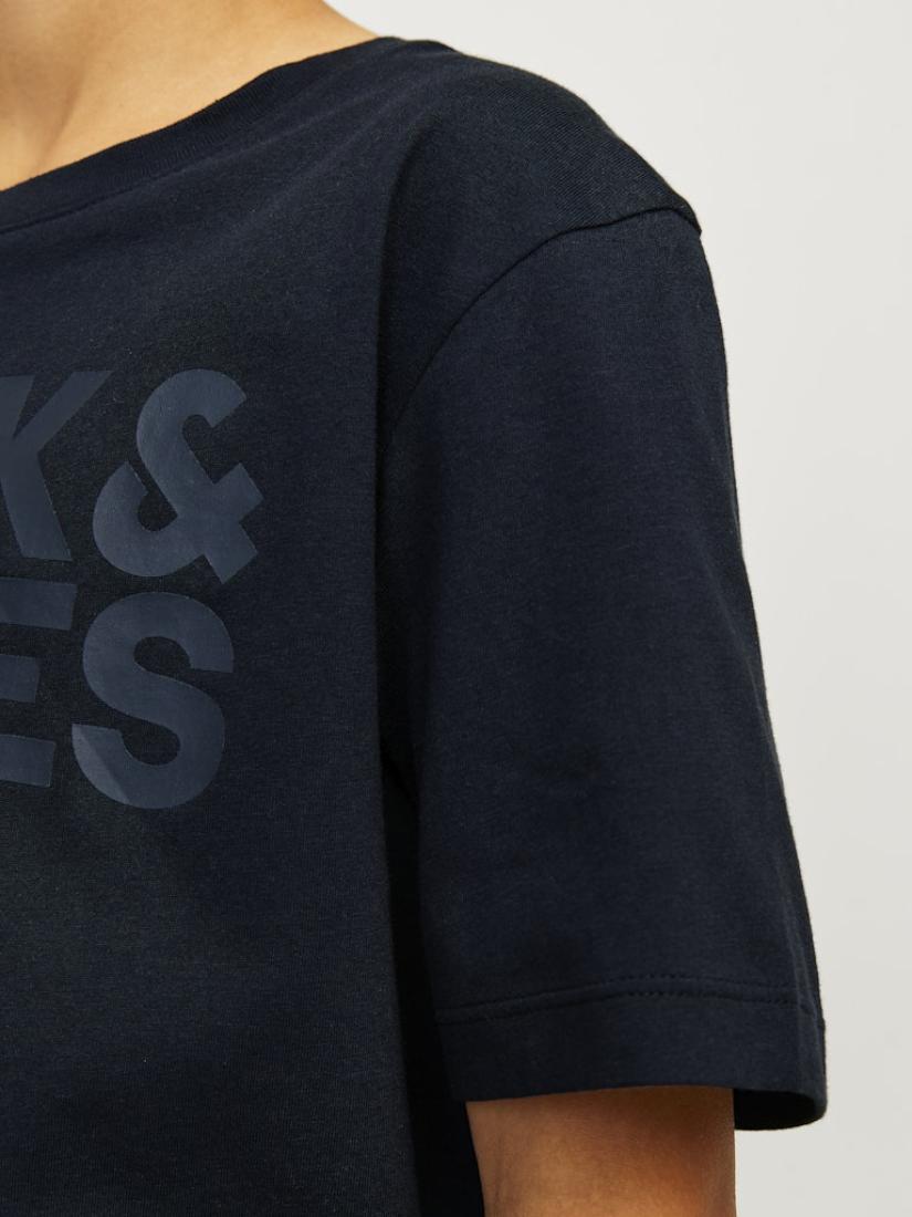 Μπλούζα κοντομάνικη αγόρι "Jack & Jones" μπλε- Οργανικό βαμβάκι