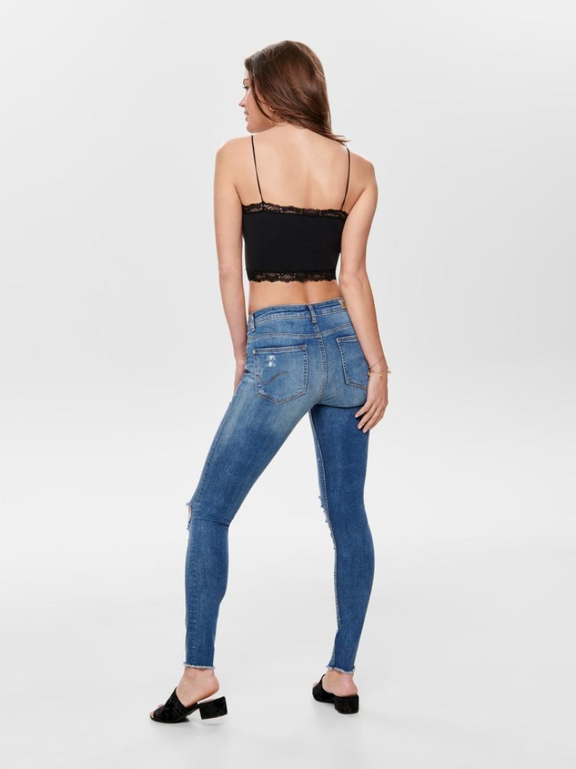 Μπλούζα crop top "Vicky" μαύρη