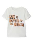 Μπλούζα "Life is better at the beach" λευκή