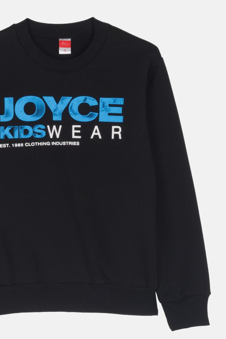 Μπλούζα φούτερ αγόρι "Kidswear" μαύρη