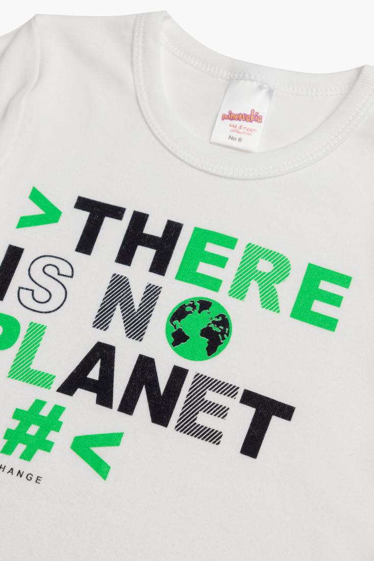 Φανέλα κοντομάνικη "There is no planet B" λευκή