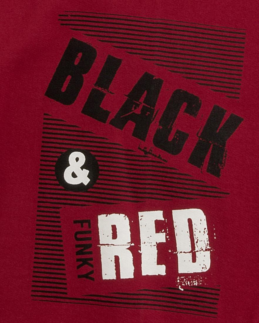 Μπλούζα φούτερ "Black & red" κόκκινη