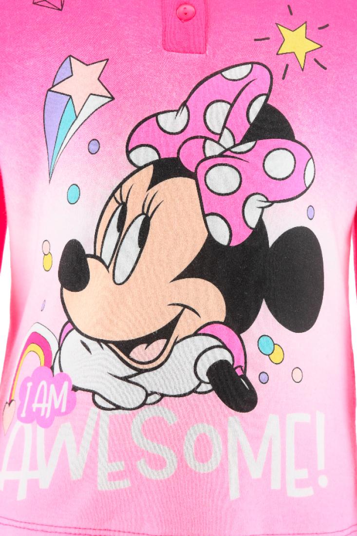 Πυτζάμα κορίτσι Minnie mouse "I am awesome" φούξια