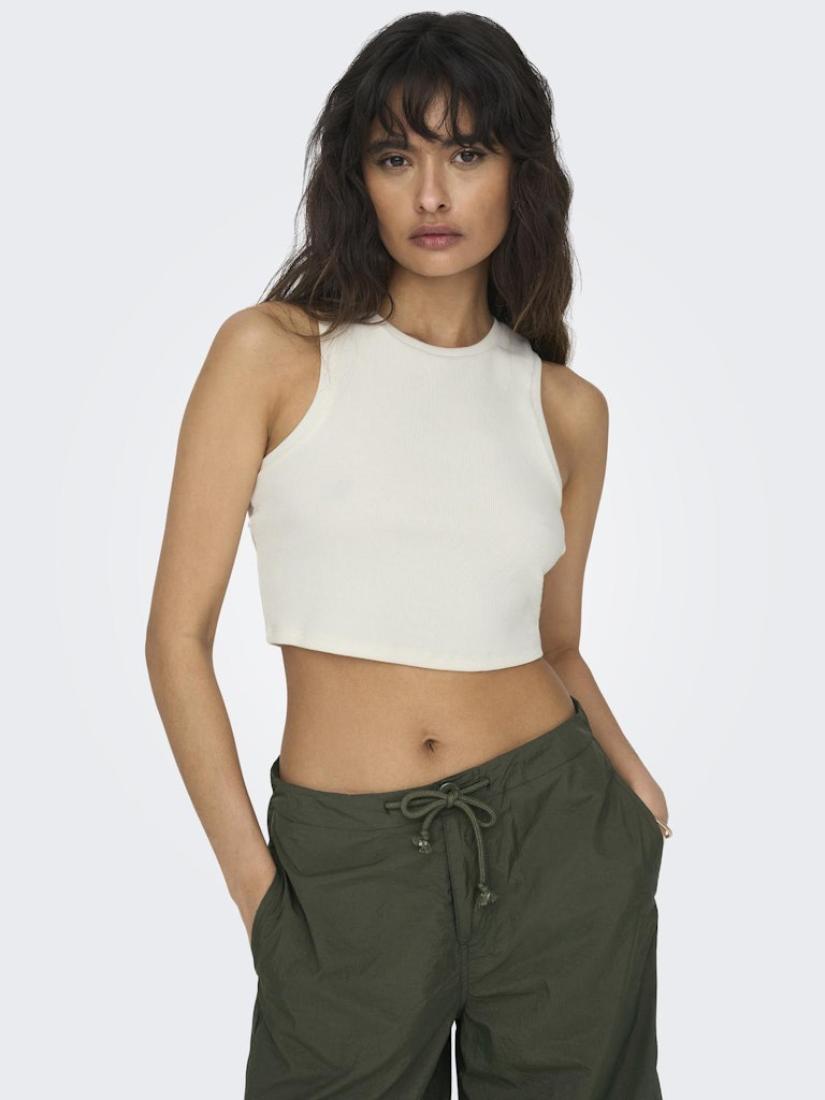 Μπλούζα crop top γυναικεία "Vilma" λευκή