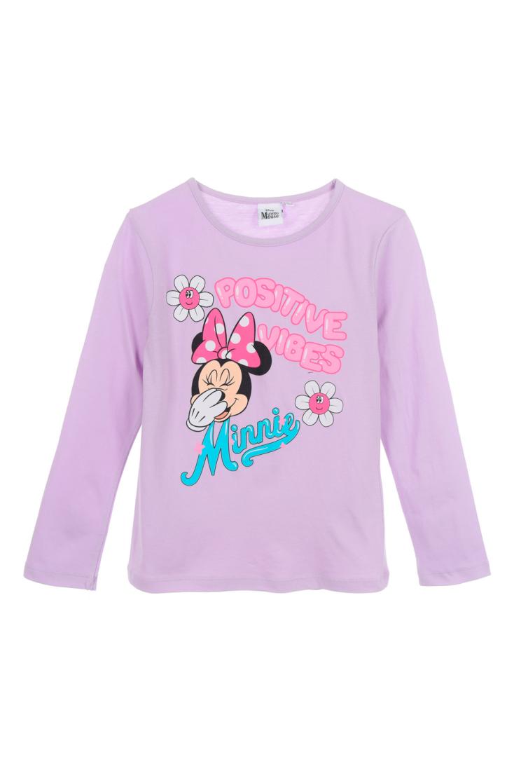 Μπλούζα κορίτσι Minnie Mouse "Positive vibes" λιλά