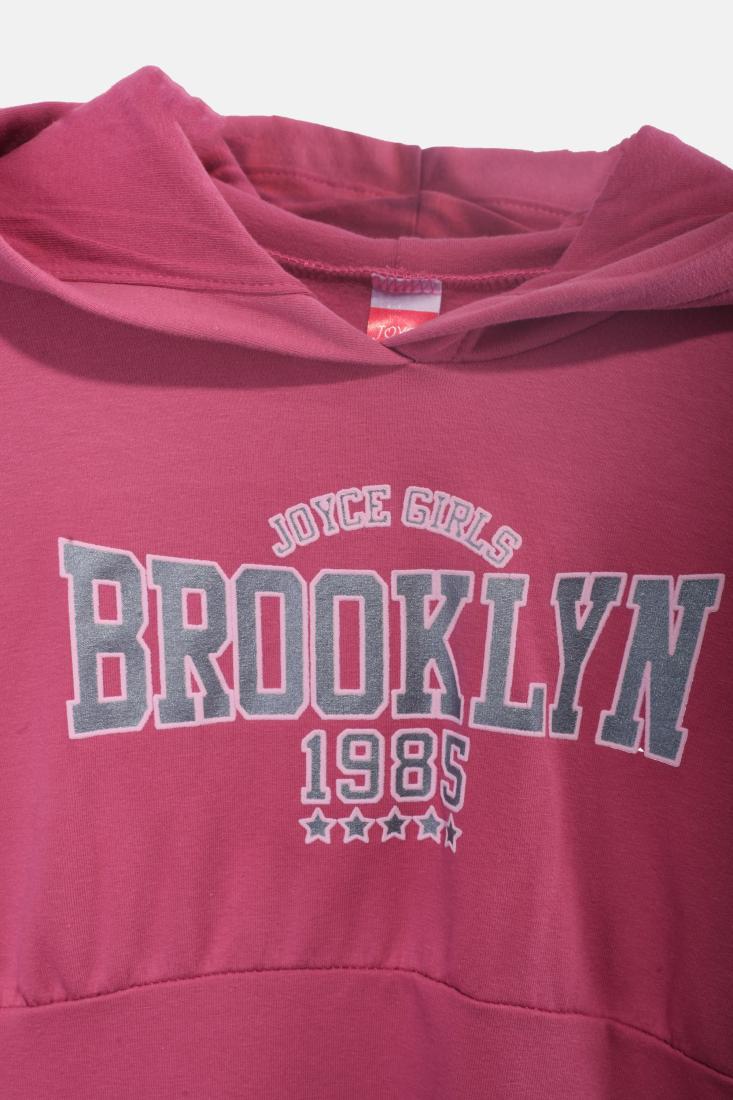 Φόρεμα φούτερ "Brooklyn" φούξια