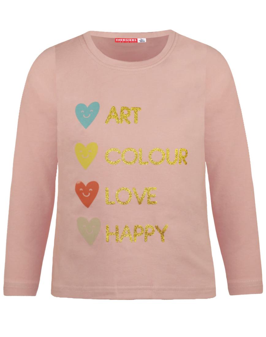 Μπλούζα "Art Colour Love Happy" ροζ