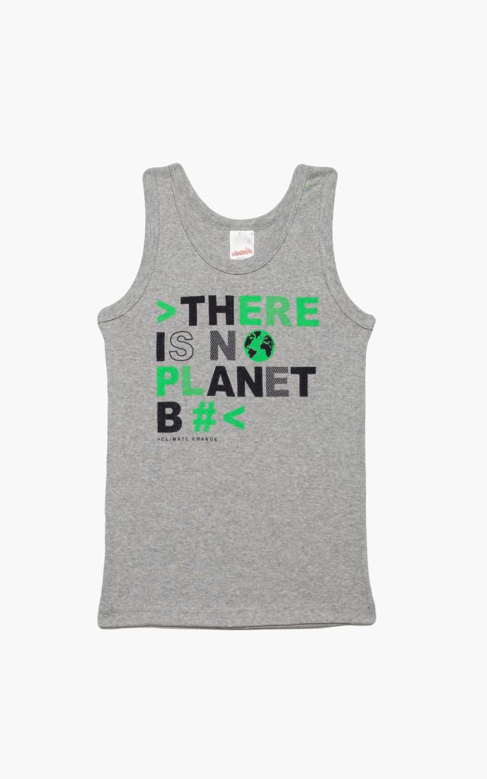 Φανέλα αμάνικη "There is no planet B" μελανζέ