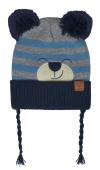 Σκούφος "Pom pom teddy bear" μπλε