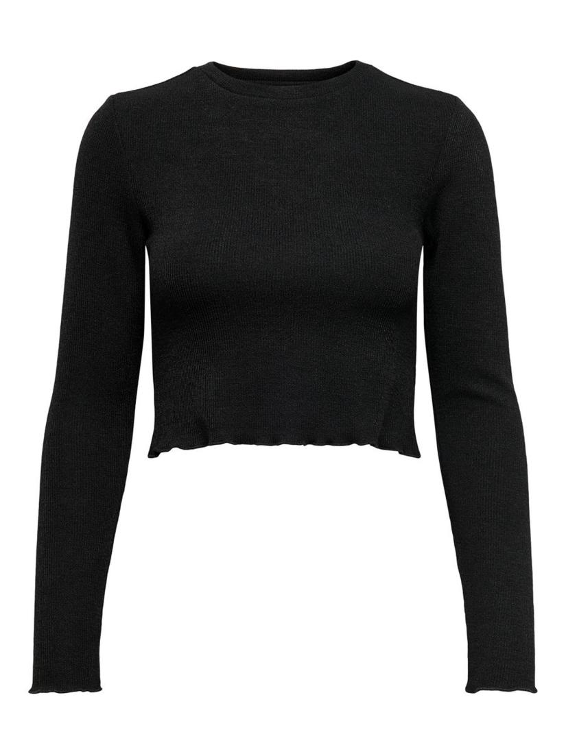 Μπλούζα "Cropped top" μαύρη