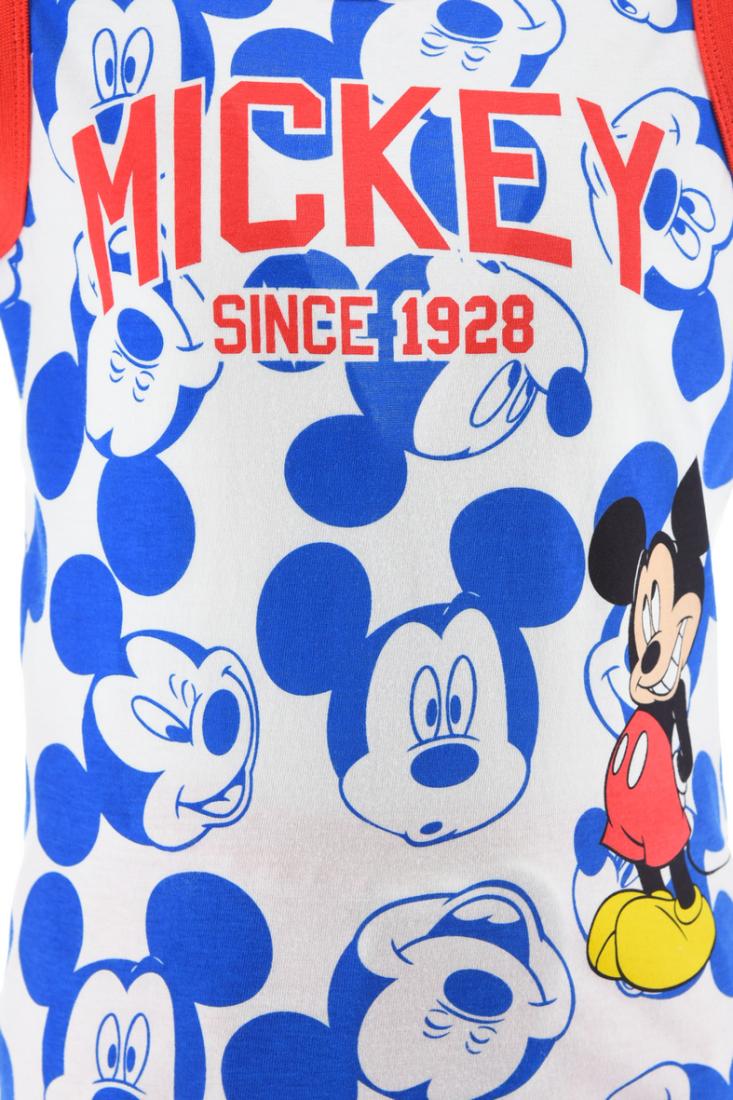 Σετ σορτς μακό αγόρι "Mickey since 1928" λευκό-κόκκινο