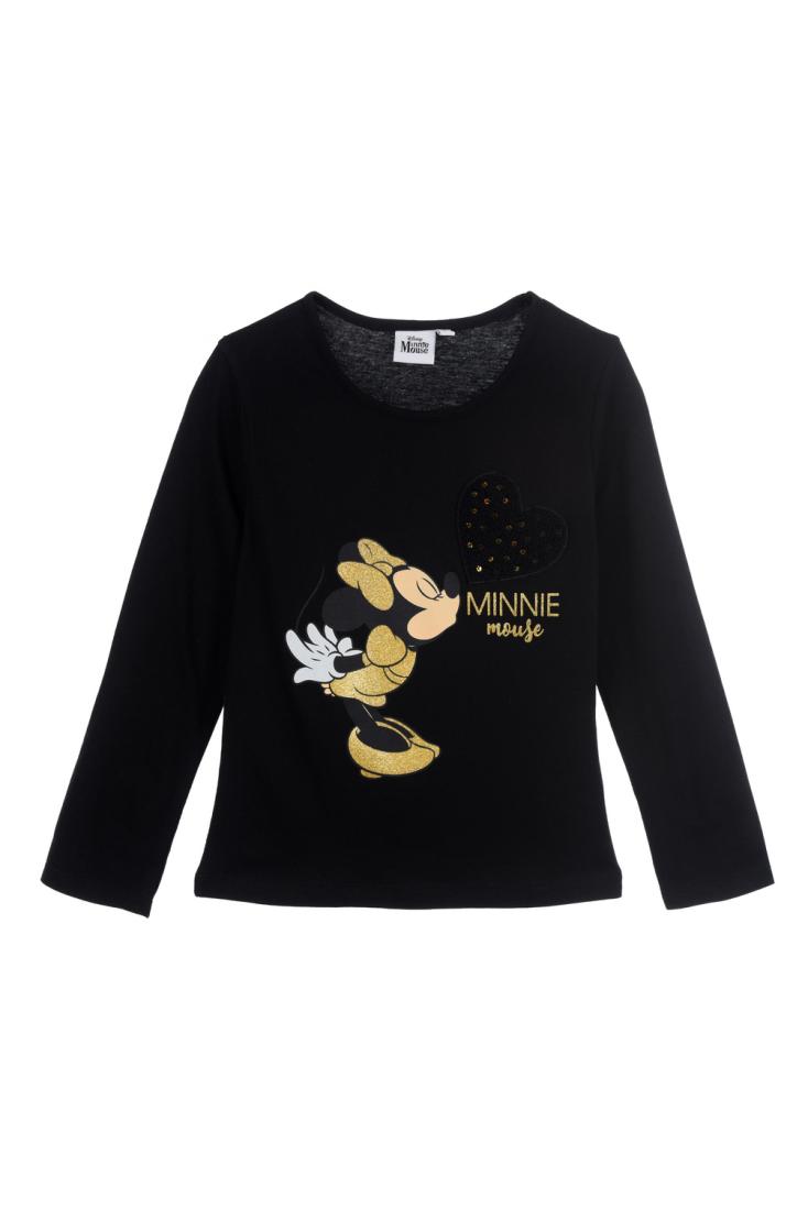 Μπλούζα κορίτσι Minnie Mouse "Kiss the heart" μαύρη