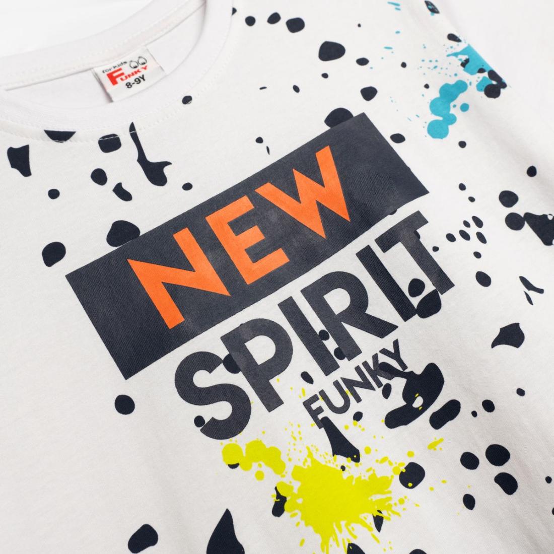 Σετ με τζιν βερμούδα αγόρι "New spirit" λευκό