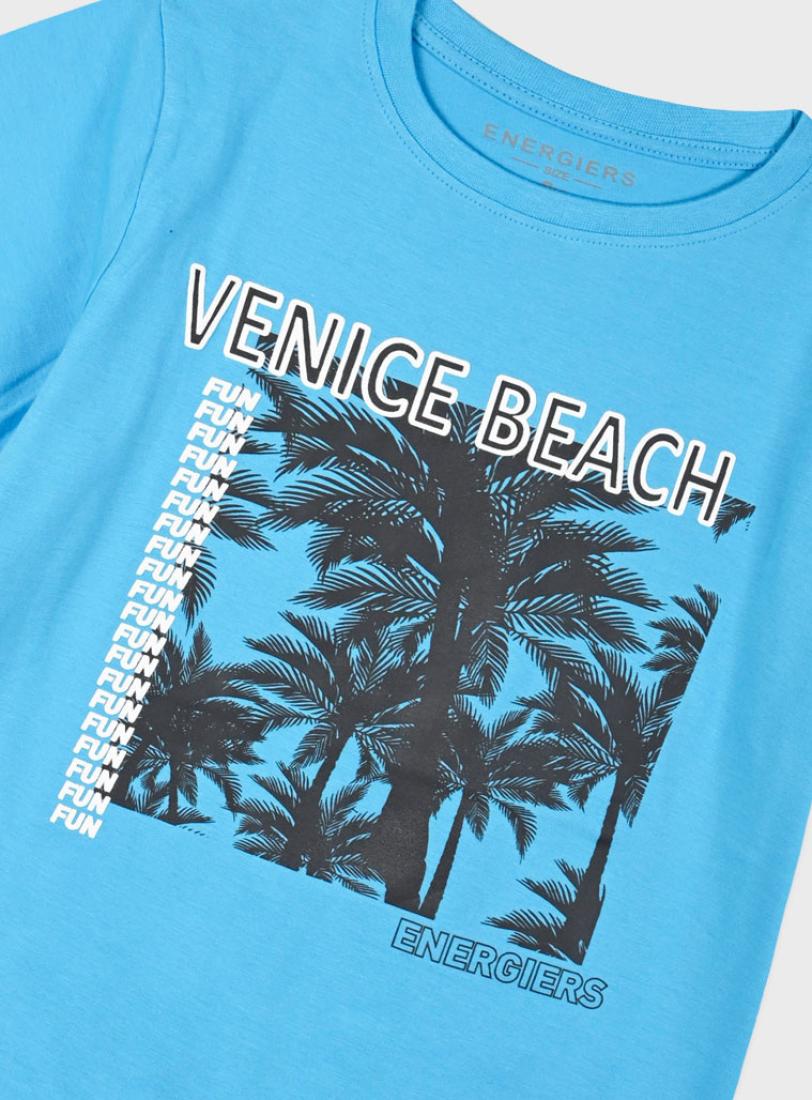 Σετ βερμούδα αγόρι "Venice beach" γαλάζιο