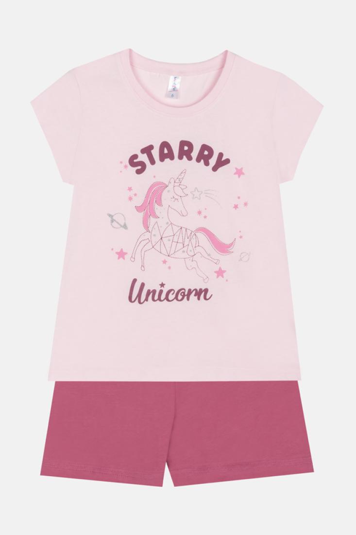 Πυτζάμα κορίτσι "Starry Unicorn" ροζ
