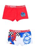Σετ Boxer αγόρι 2 τμχ. "Spiderman web " λευκό-κόκκινο