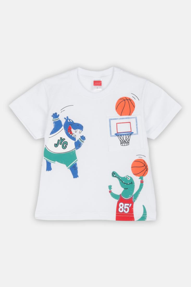 Σετ φόρμας αγόρι "Basket Fun" λευκό