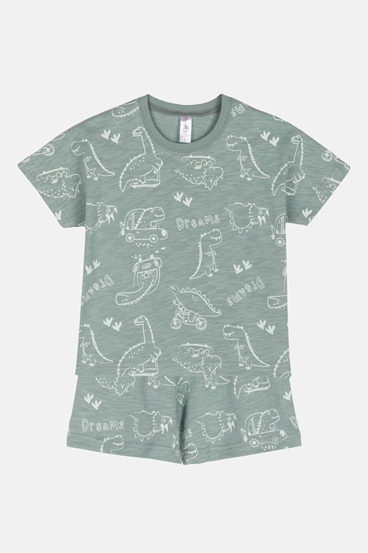 Πυτζάμα αγόρι "Dinosaurs" χακί