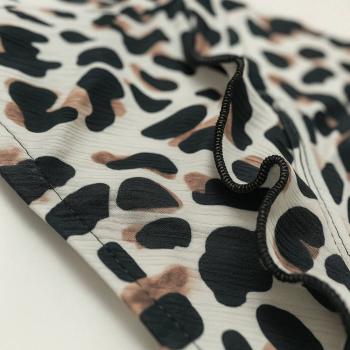 Σετ μαγιό μπικίνι κορίτσι "Animal print" εκρού