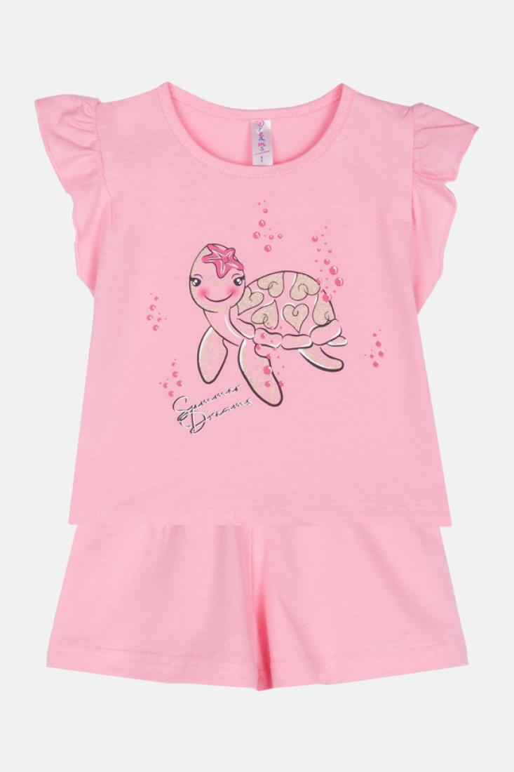  Πυτζάμα κορίτσι "Sea turtle" ροζ