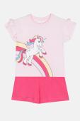 Πυτζάμα κορίτσι "Rainbow unicorn" ροζ