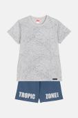  Σετ βερμούδα αγόρι "Tropic Zone" γκρι