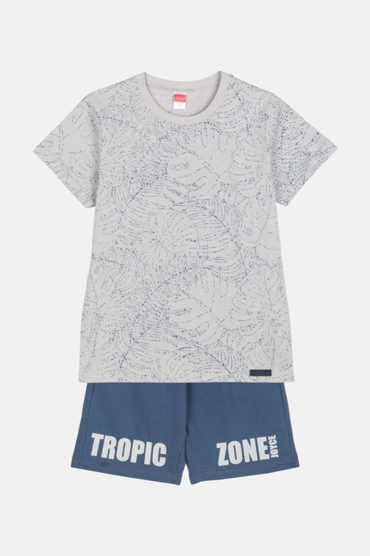  Σετ βερμούδα αγόρι "Tropic Zone" γκρι