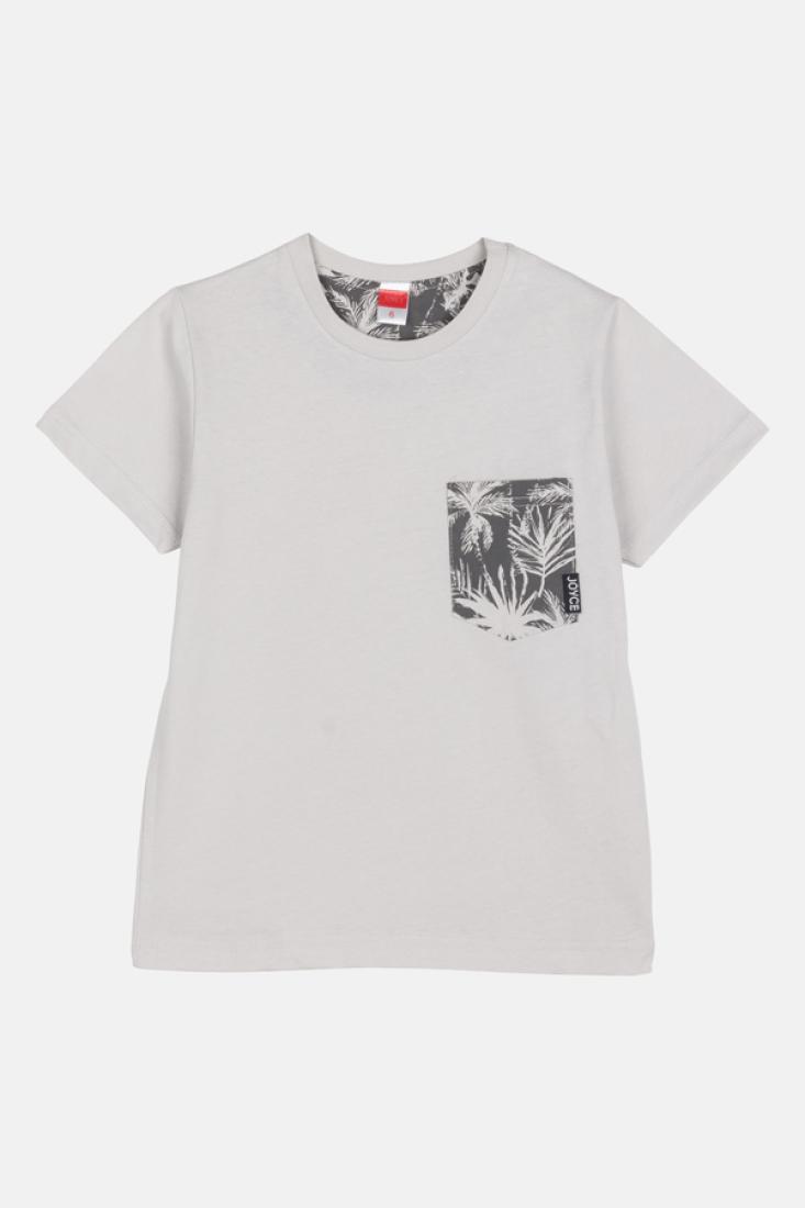 Σετ βερμούδα αγόρι "Tropical print" γκρι
