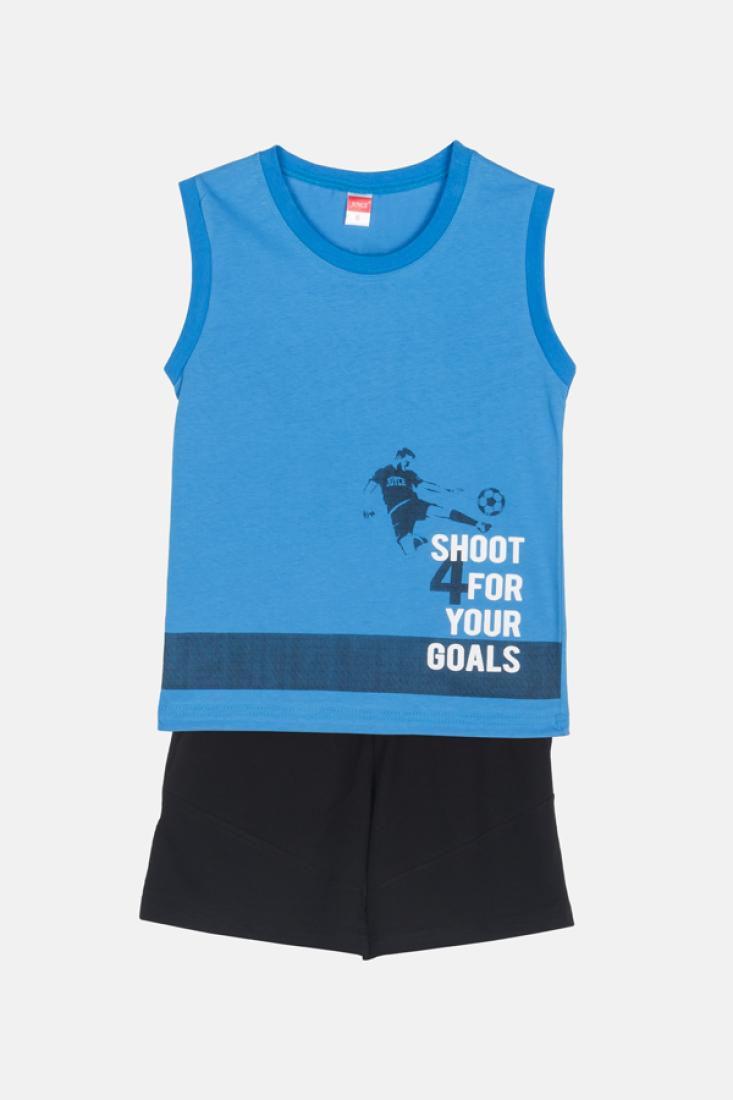  Σετ βερμούδα αγόρι "Shoot for your goals" ρουά