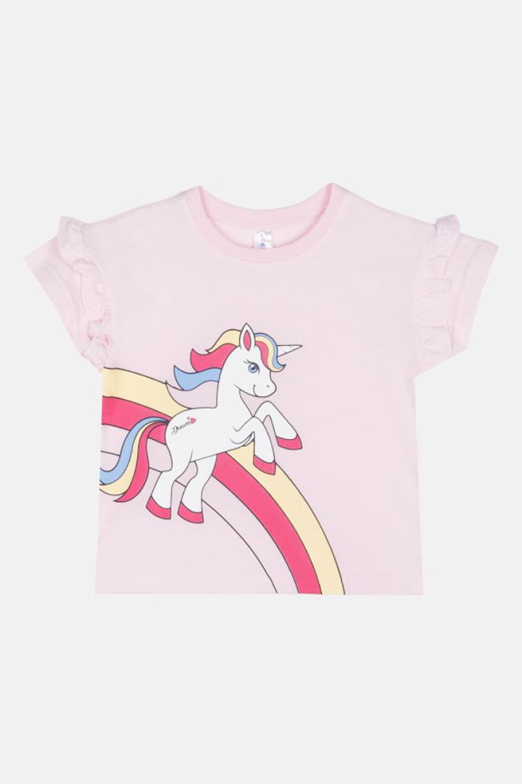 Πυτζάμα κορίτσι "Rainbow unicorn" ροζ