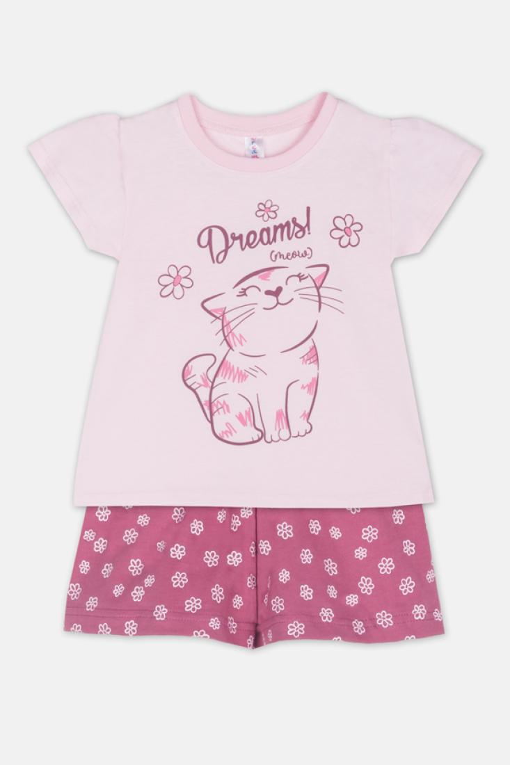 Πυτζάμα κορίτσι "Dreams cat" ροζ