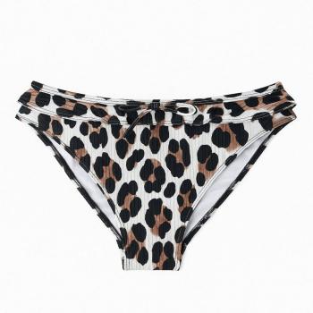 Σετ μαγιό μπικίνι κορίτσι "Animal print" εκρού