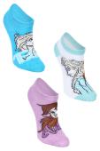 Σετ 3 ζευγάρια κάλτσες κορίτσι "Frozen Elsa & Anna" λιλά