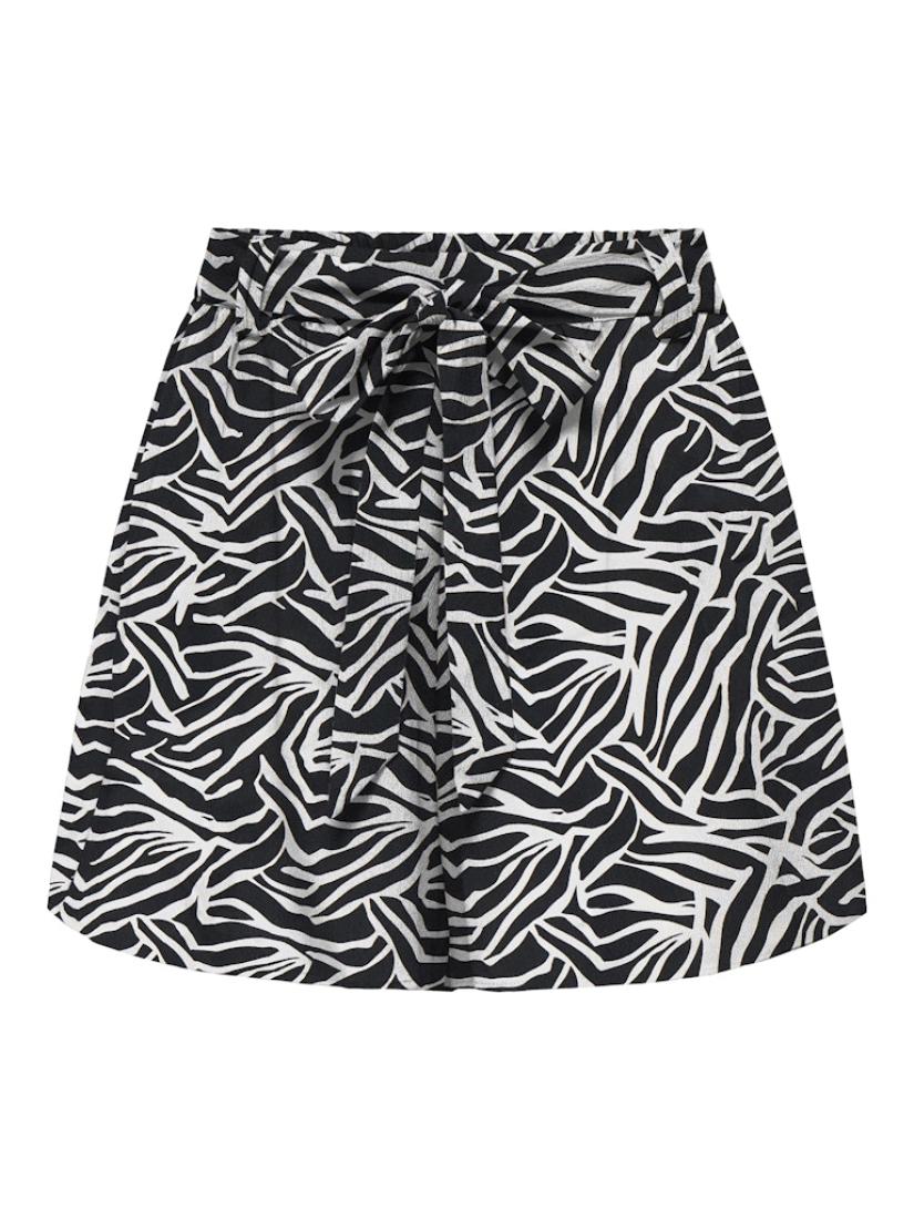 Σορτς υφασμάτινο γυναικείο "Jasmin shorts" μαύρο-λευκό